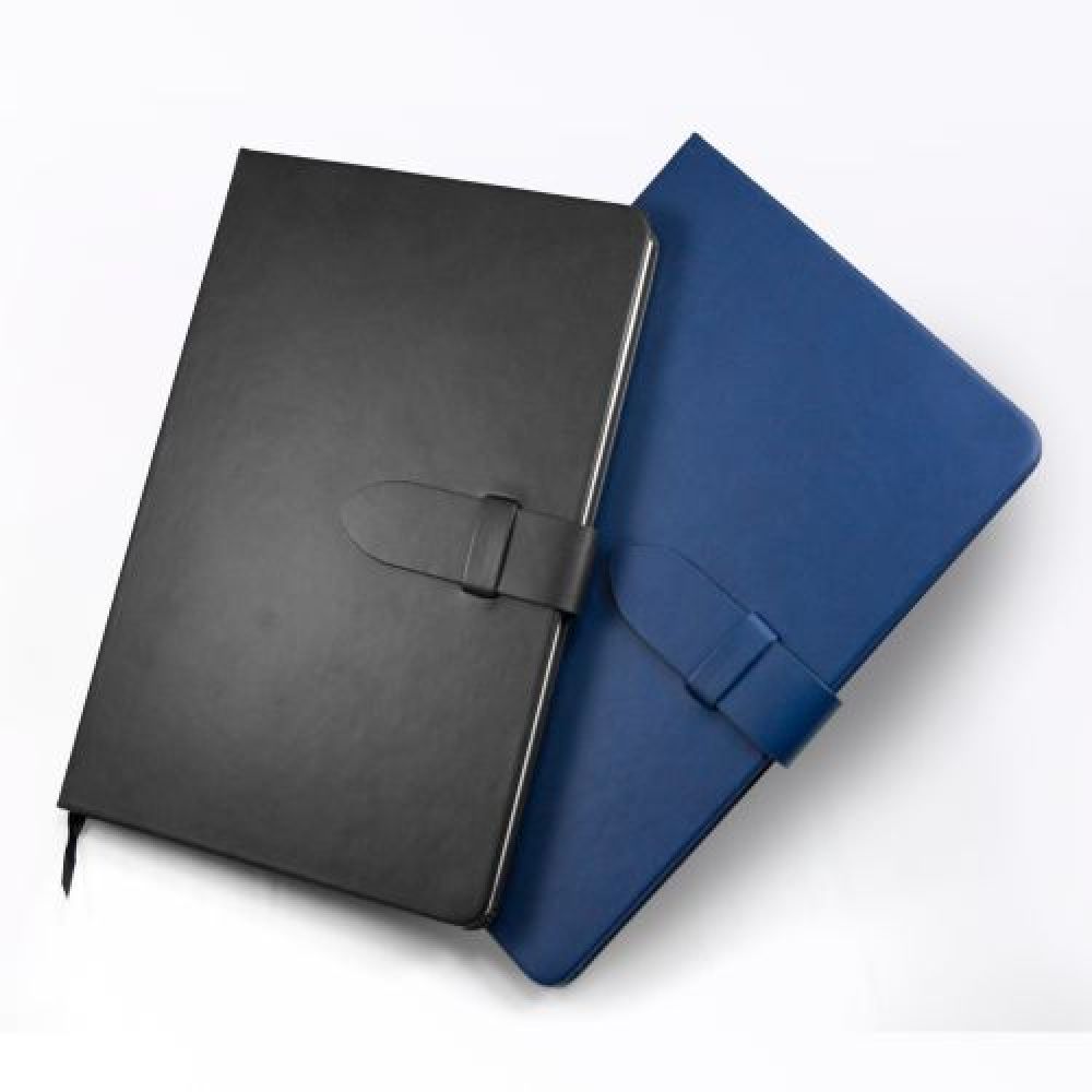 Libreta con cubierta de PU, separador, correa para cierre y 80 hojas rayadas, Mod. Irlanda imagen