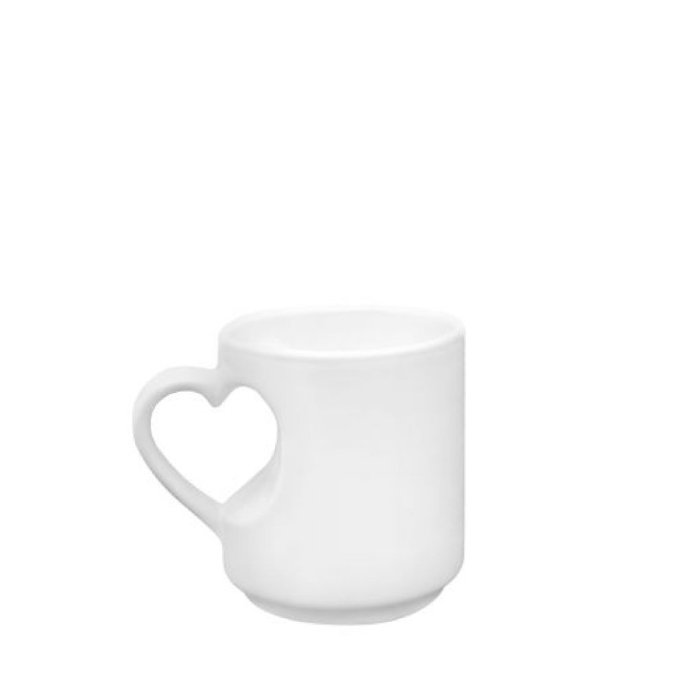 TAZA CORAZON 10OZ BLANCO imagen