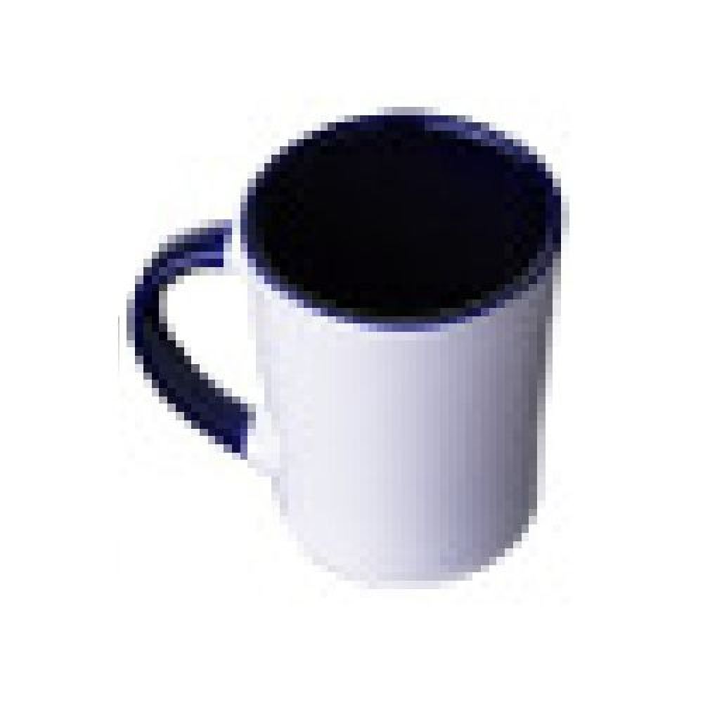 TAZA CONICA 12OZ INTERIO Y ASA COLORES AZUL COBALTO imagen