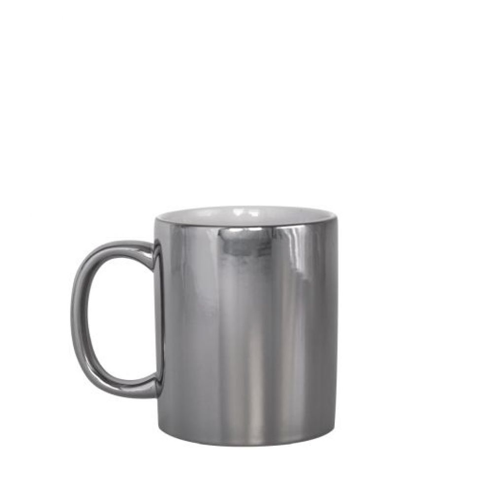 TAZA COLOR METALICA 11OZ PLATA imagen