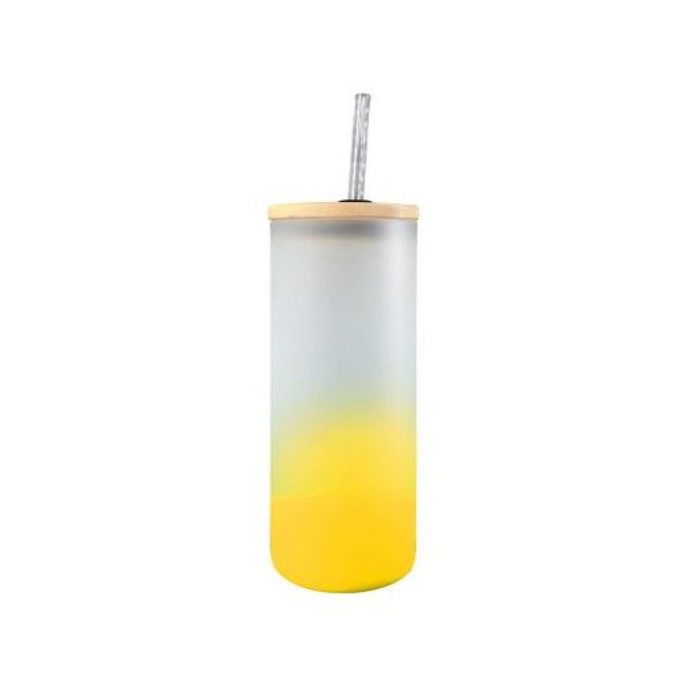BOTELLA BOROSILICATO FLORIDA 650 ML AMARILLO MULTIPLOS DE  36 imagen