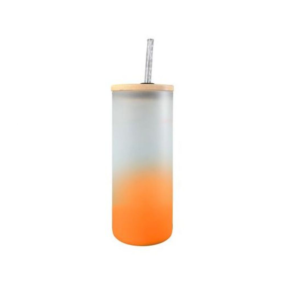 BOTELLA BOROSILICATO FLORIDA 650 ML NARANJA imagen