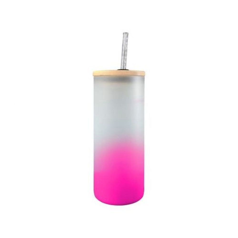 BOTELLA BOROSILICATO FLORIDA 650 ML ROSA imagen