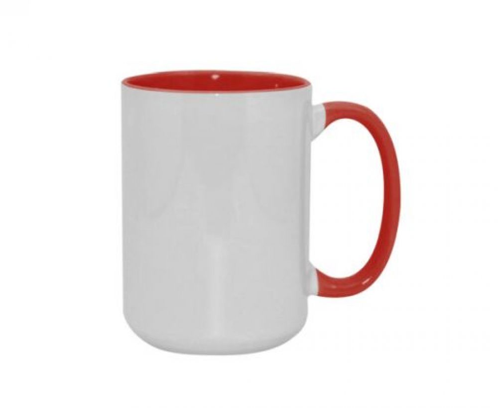TAZA BICOLOR 15OZ ROJO imagen