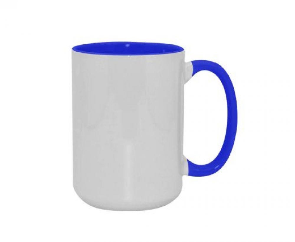 TAZA BICOLOR 15OZ AZUL COBALTO imagen