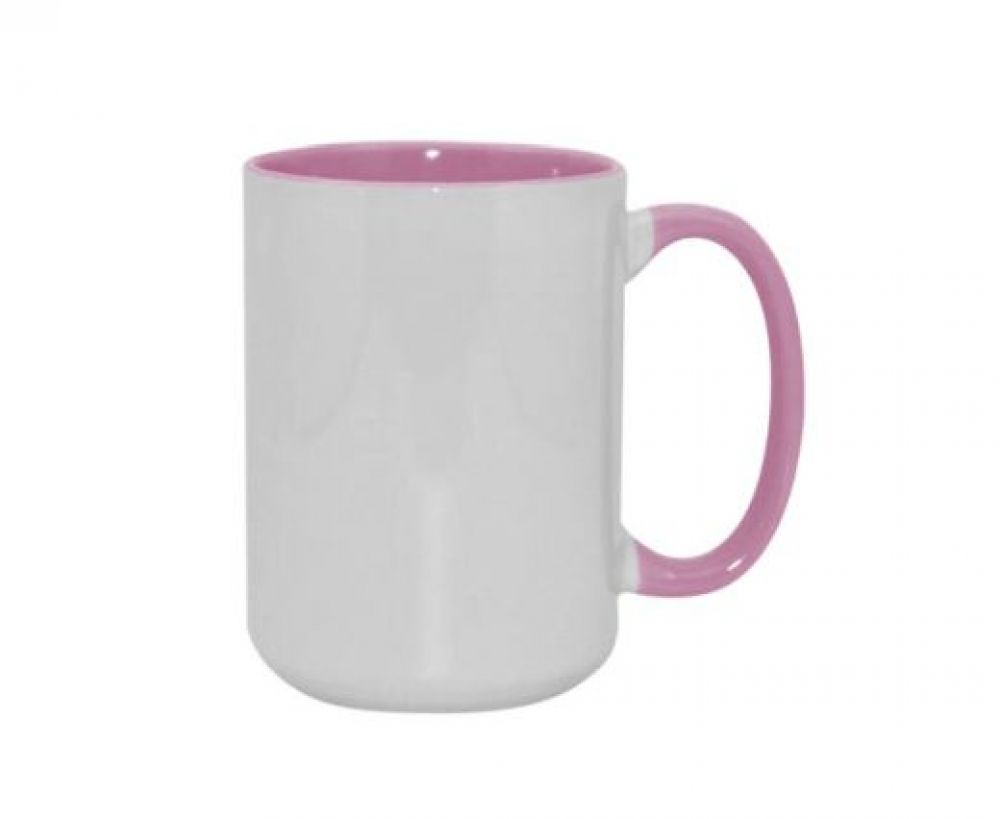TAZA BICOLOR 15OZ ROSA imagen