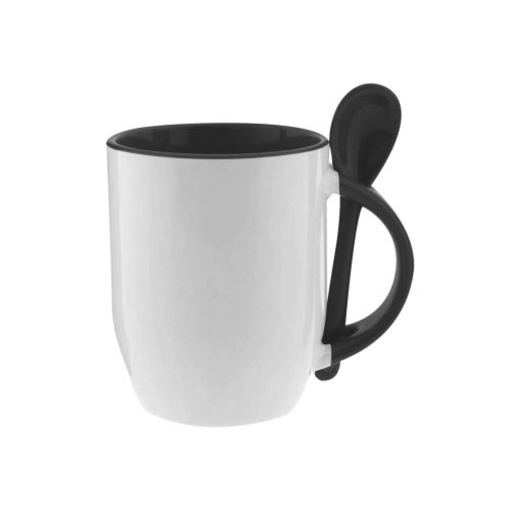 TAZA CUCHARA 11OZ MAGICA NEGRO imagen