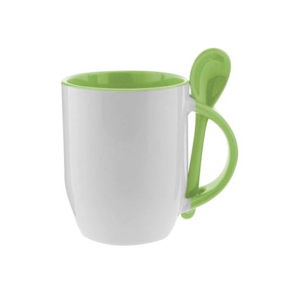 TAZA CUCHARA 11OZ MAGICA VERDE CLARO imagen