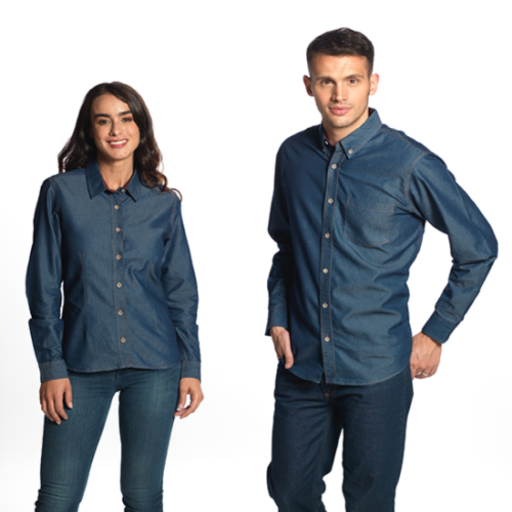 CAMISA DE MEZCLILLA DAMA O CABALLERO imagen