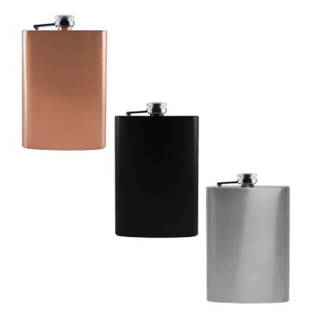 Licorera de acero inoxidable con capacidad de 237 ml (8oz) y tapón de seguridad con rosca, Mod. Alabama imagen