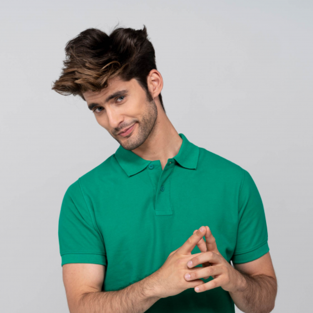 PLAYERA POLO PIQUE CABALLERO MANGA CORTA 100% ALGODÓN PEINADO S-XL imagen