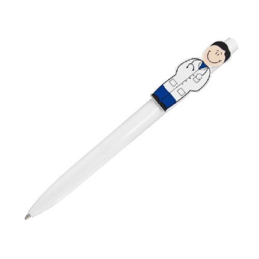 BOLIGRAFO PLASTICO DR. PEN Bolígrafo plástico con figura de doctor en el clip. Mecanismo de click. imagen