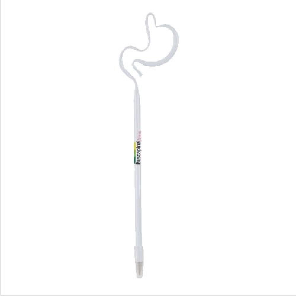 BOLIGRAFO PLASTICO STOMACH   Bolígrafo delgado de plástico moldeado de manera flexible en forma de estómago. imagen
