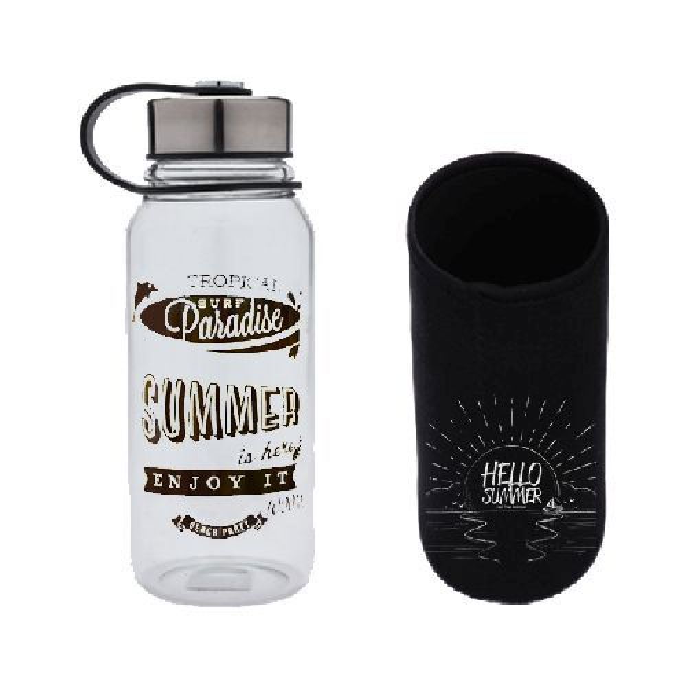 CILINDRO DE VIDRIO  1000 ml. BERKER    Cilindro de vidrio de borosilicato, de mayor resistencia ante el calor y los cambios de temperatura. Con tapa de rosca metálica, agarradera y funda protectora de neopreno. Para consumir bebidas de manera saludable, sin alterar el sabor o composición de los líquidos. CAP. 1000 ml. Presentación: caja en color negro. imagen