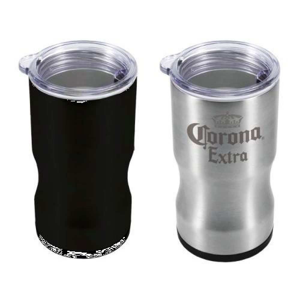 TERMO PORTA LATAS DE ACERO INOXIDABLE DE 350 ML.Termo y porta lata de acero inoxidable insulado al vacío, conserva el frío por 24 hrs. y calor por 6 hrs. Cuenta con dos tapas en el mismo vaso, una para bebidas calientes y otra para latas. Su diseño ergonómico se ajusta perfectamente a la mano. CAP. 350 ml. Presentación: caja en color blanco. imagen