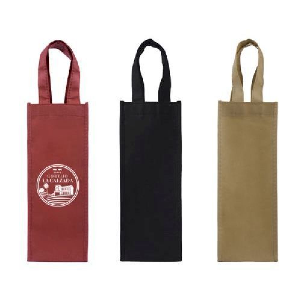 BOLSA ECOLÓGICA BACO     Bolsa ecológica cosida, cuenta con asas, ideal para botellas de vino. Peso máximo de carga 8 kgs. imagen