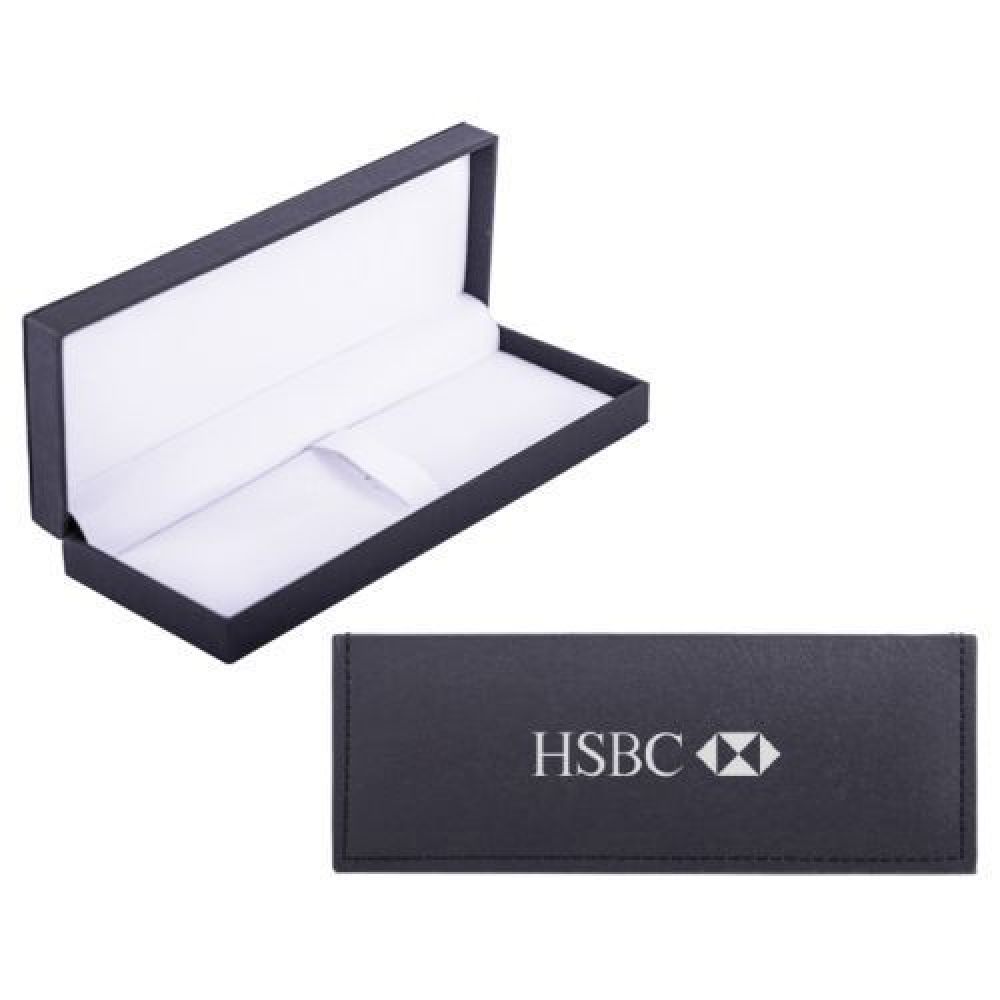 ESTUCHE DE CARTON PARA BOLIGRAFO POKLON   Estuche rígido de cartón para bolígrafos, con interior de terciopelo blanco. Capacidad para 1 ó 2 bolígrafos. No incluye bolígrafos. imagen