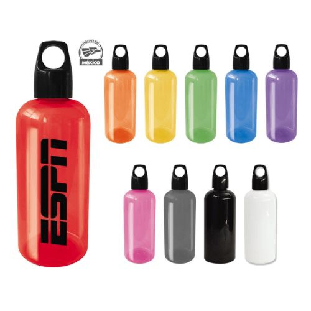 CILINDRO DE PLASTICO   Cilindro de plástico PET con tapa de rosca y asa pequeña. CAP. 500 ml. *BPA FREE. imagen