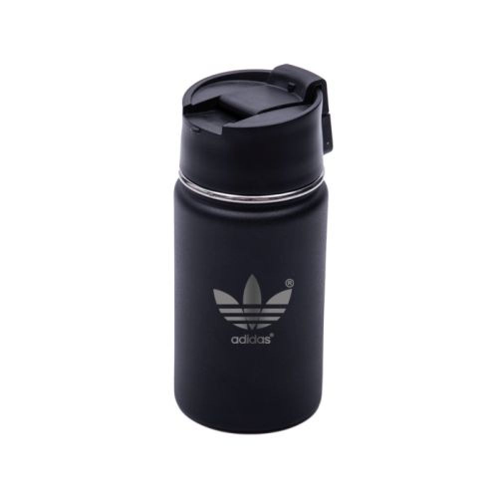 TERMO DE ACERO INOXIDABLE DE 400 ML.    Termo de doble pared insulado al alto vacío, con acabado de polvo plástico. Mantiene las bebidas frías por 12 hrs. y calientes por 6 hrs. Tapa de rosca con seguro anti derrames y sistema de fácil apertura a una sola mano. CAP. 400 ml. Presentación: Caja en color blanco. imagen