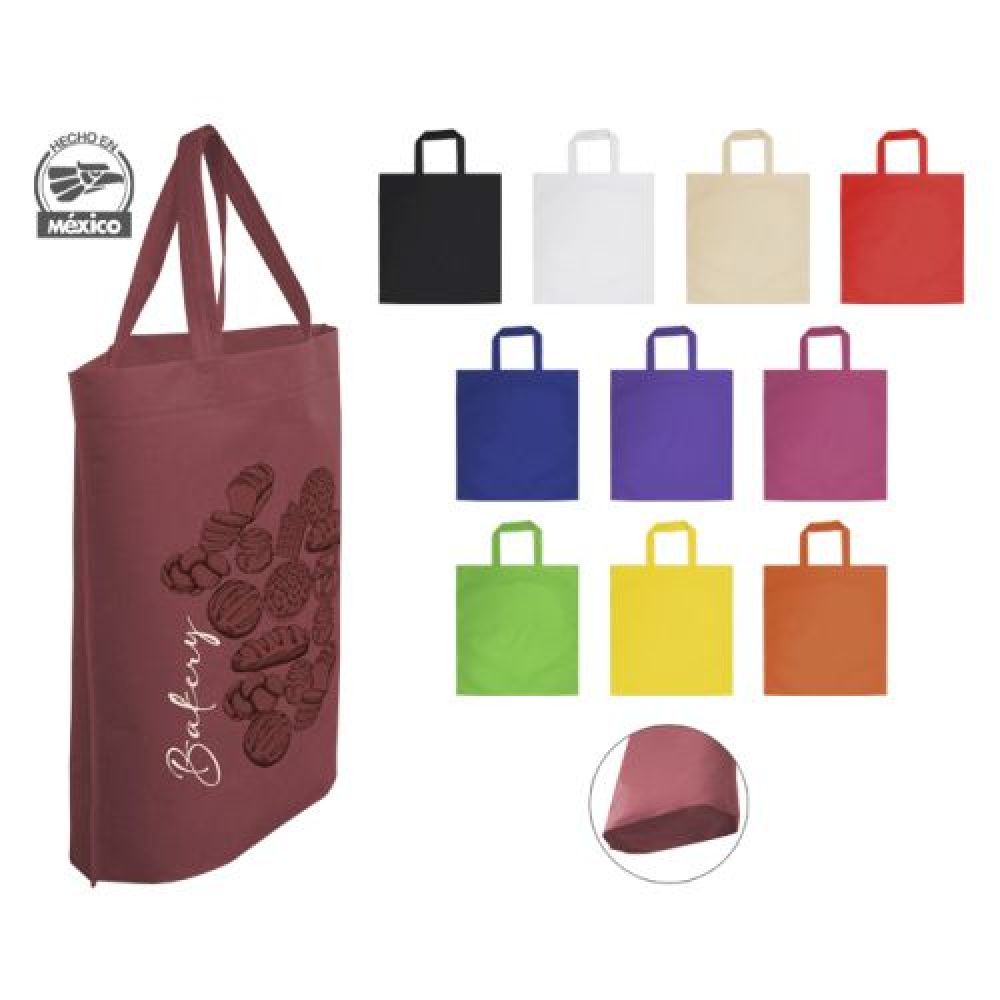 BOLSA NON WOVEN MARKET Bolsa ecológica termosellada con base, asas integradas, fabricada en su totalidad de material Non Woven. Peso máximo de carga de 13 kgs. imagen