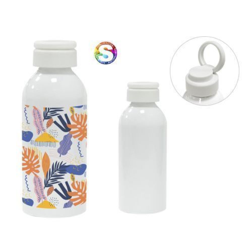 CILINDRO DE ALUMINIO DE SUBLIMACIÓN RIVIERA    Cilindro metálico de una sola pared para sublimación; cuenta con tapa de rosca con anillo de plástico abatible, que sirve como asa para su transportación. Terminado Brillante. CAP. 600 ml. (20 OZ). imagen