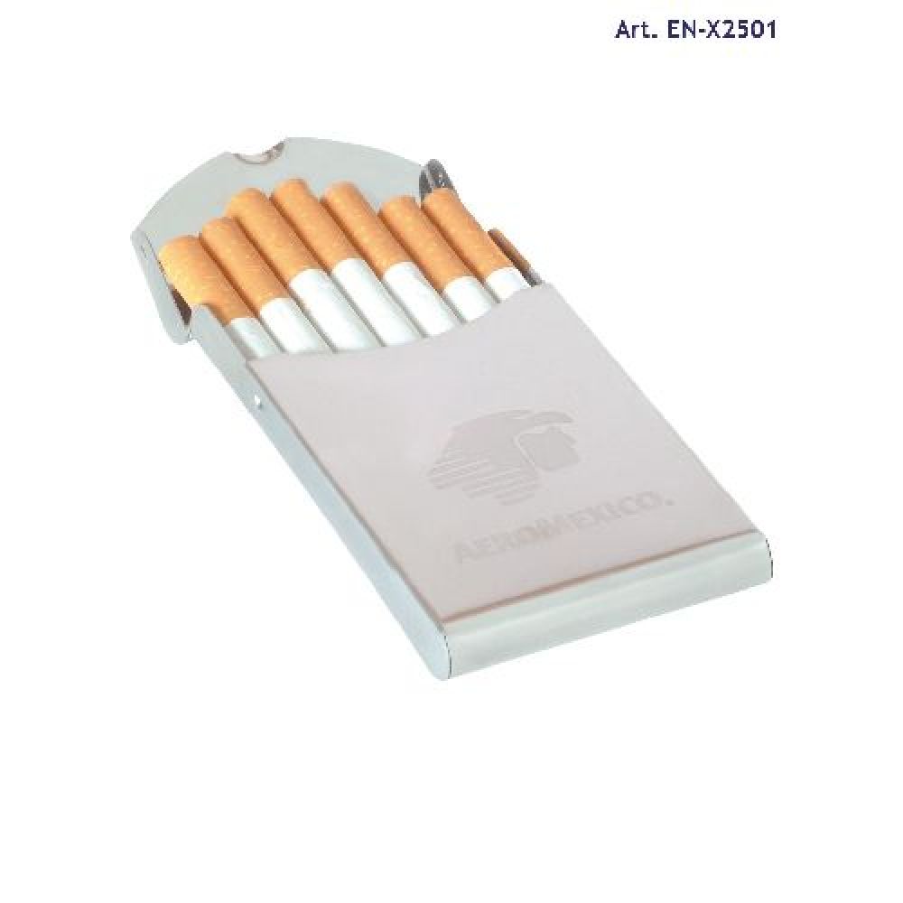 Cigarrera metálica brillante imagen