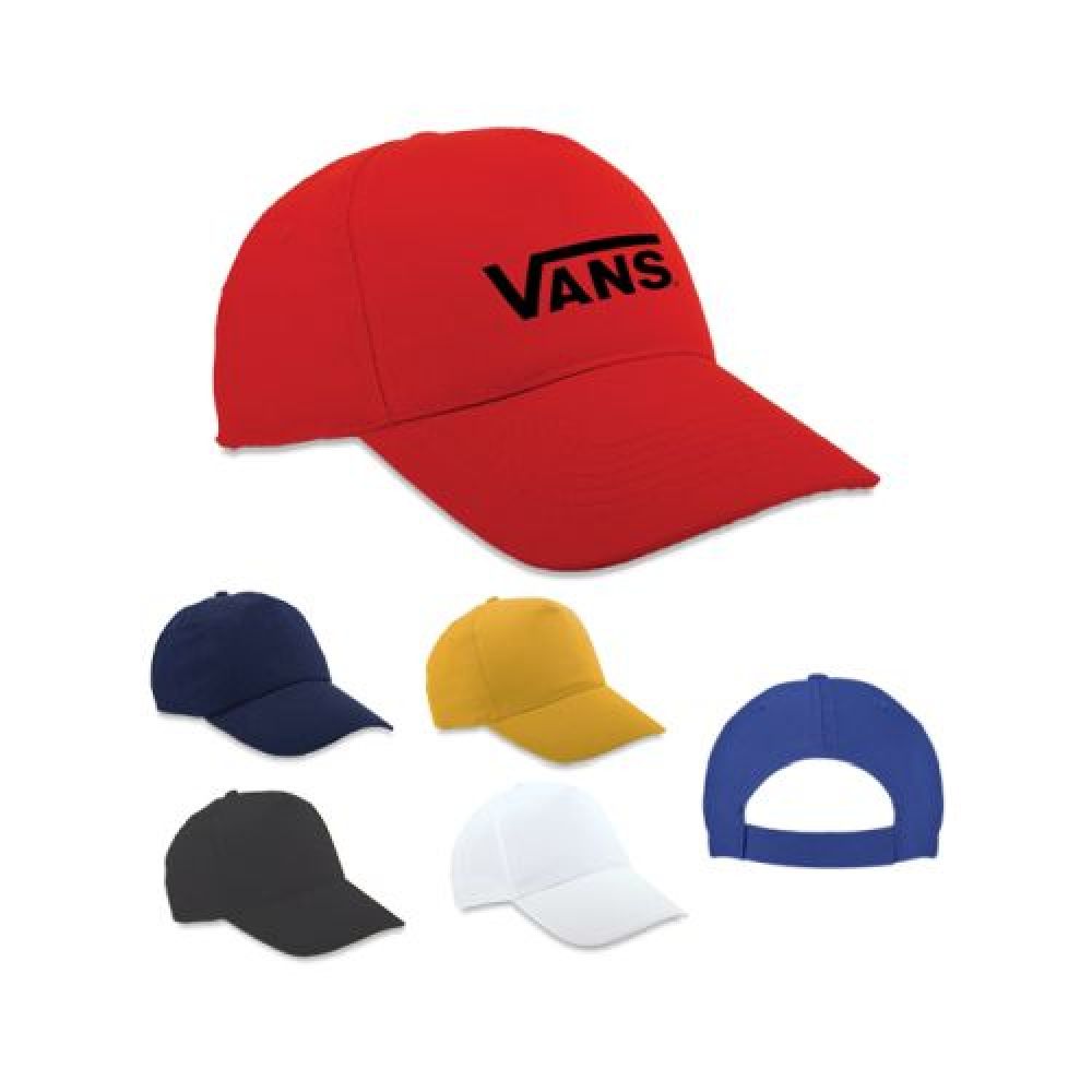GORRA LISA CALIFORNIA   Gorra lisa de 5 gajos y ojillos bordados. Broche ajustable con cinta de contacto. imagen