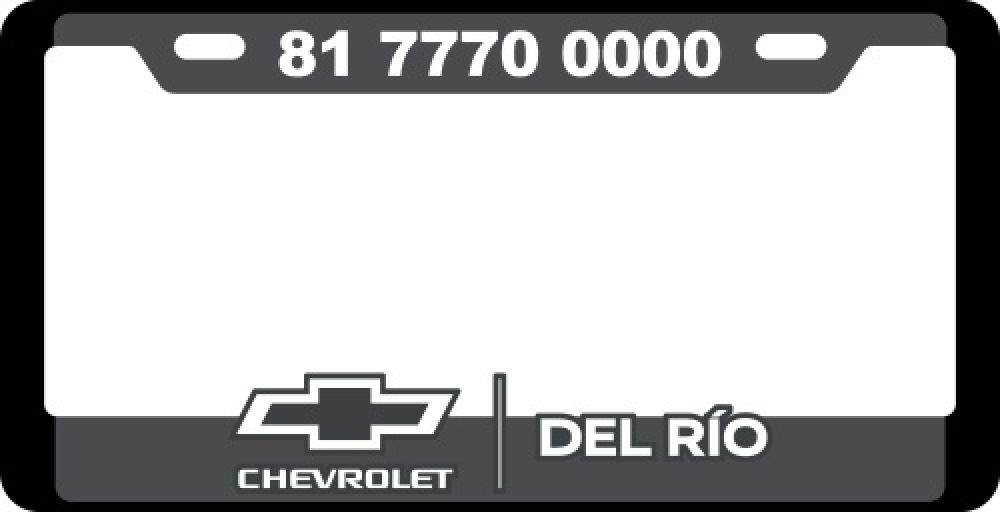 PORTA PLACAS REALZADO SALIENTE  CON DISEÑO imagen