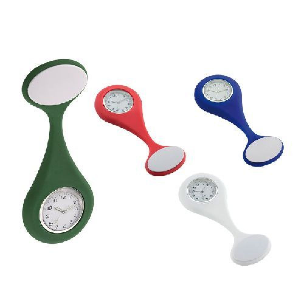 RELOJ SILICON PULSE Reloj flexible con seguro para colgar en la ropa, auxiliar para la toma de pulso imagen