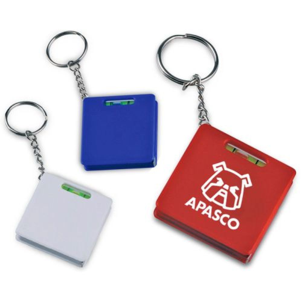 LLAVERO C/FLEX. 1 M. LEVELLlavero de plástico con nivelador y flexómetro de 1 m imagen