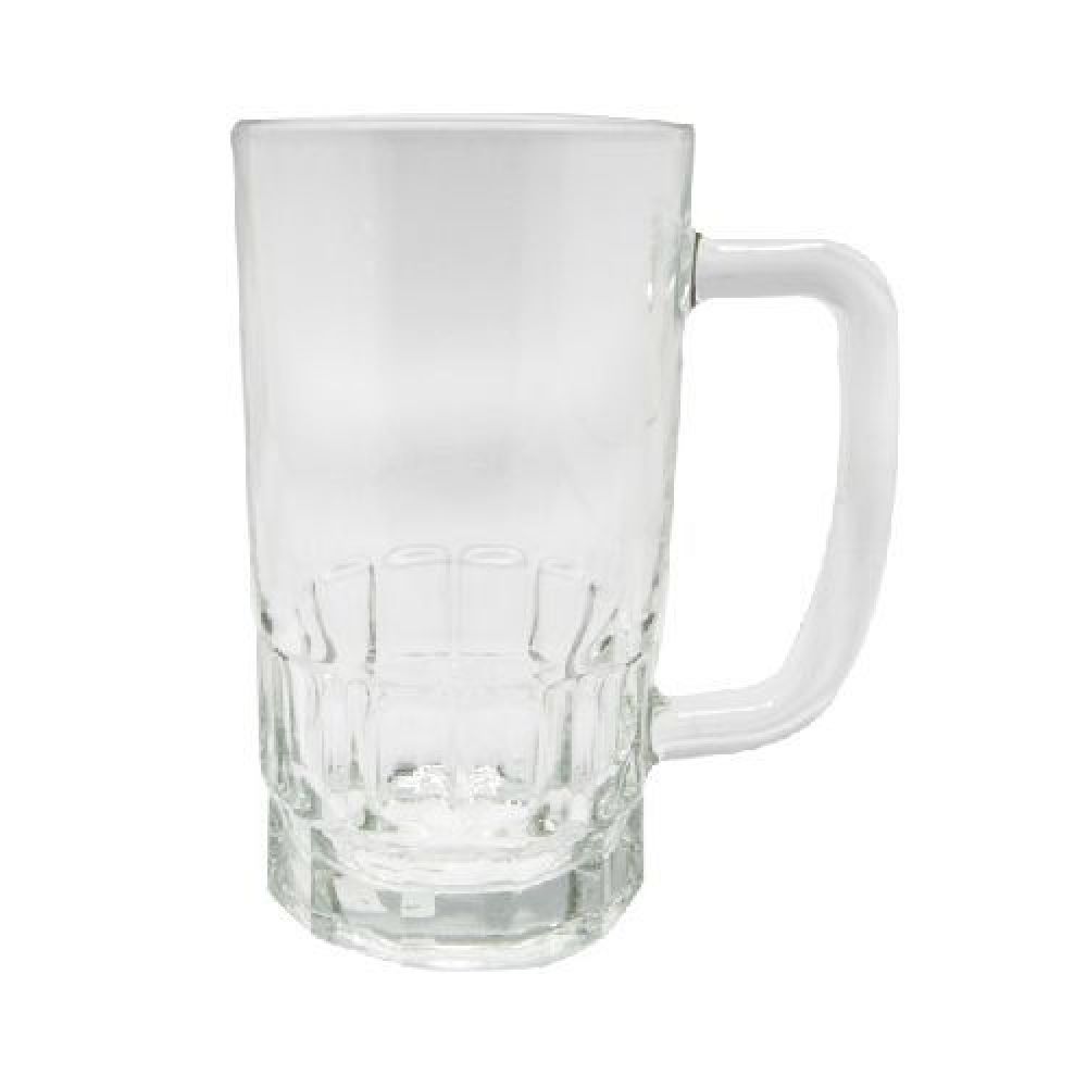 TARRO CERVECERO DE SUBLIMACIÓN 19 OZ DUFF Tarro de vidrio transparente para cerveza. CAP. 550 ml. (19 OZ). Presentación: Caja con 2 piezas. Temperatura y Tiempo sugeridos para sublimar: 190 grados / 120 seg. Venta en múltiplos de 2. imagen