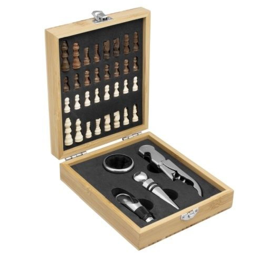 SET DE VINOS CON JUEGO DE AJEDREZ 