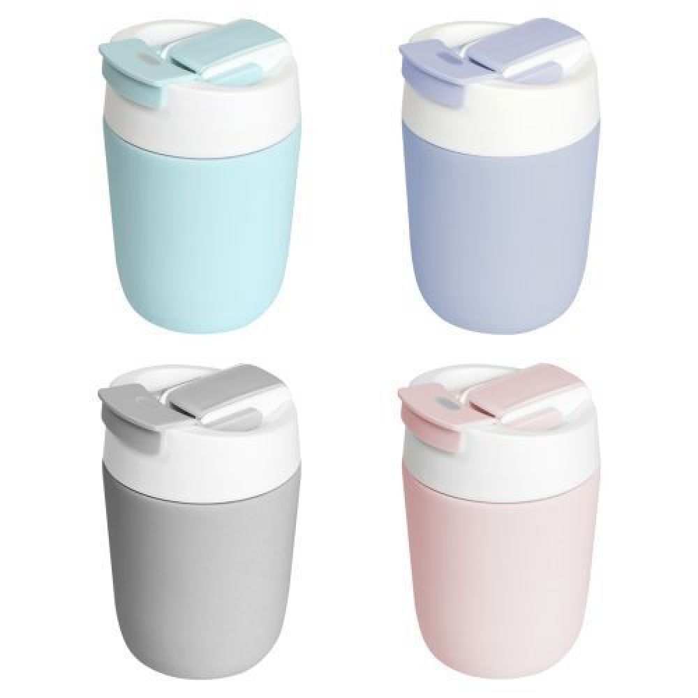 VASO TERMICO DOBLE PARED FABRICADO EN ACERO INOXIDABLE CON TAPA DE PP. CAPACIDAD 350 ML imagen