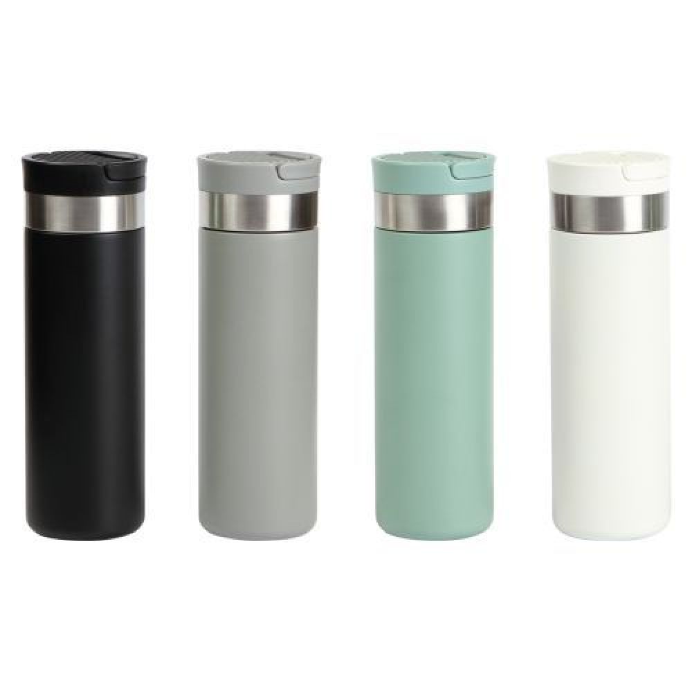 TERMO DOBLE PARED CON PASTILLERO Y CANASTILLA PARA TE. CAPACIDAD 500ML, imagen