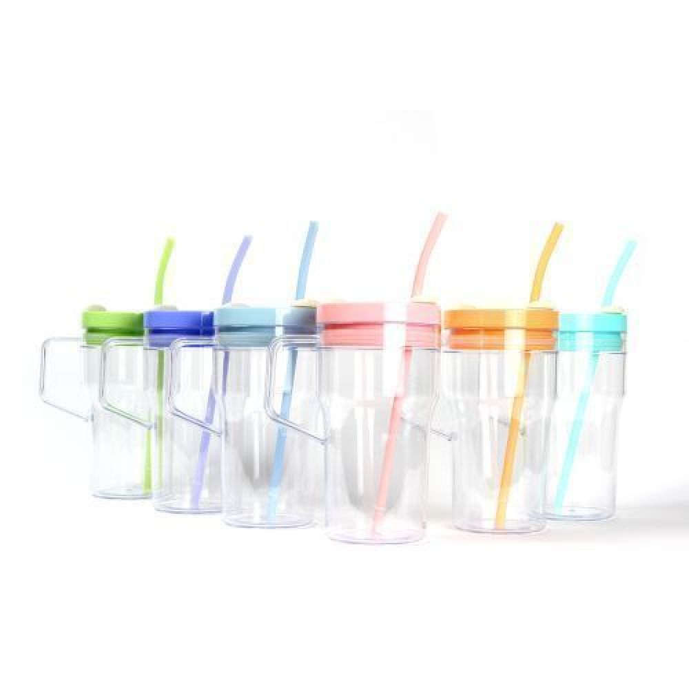 VASO FABRICADO EN ACRILONITRILO ESTIRENO DE UNA PARED, CON TAPA Y POPOTE POLIPROPILENO, CAPACIDAD DE 760 ML, imagen