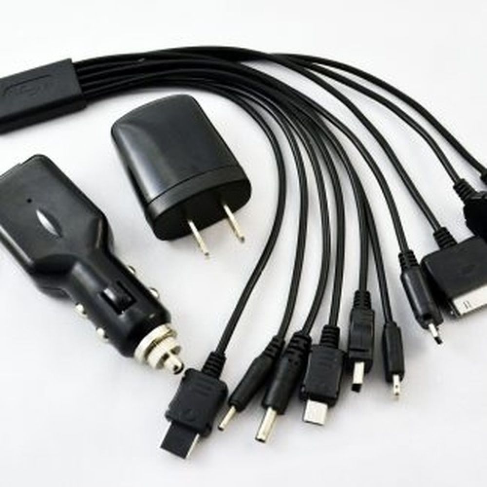 CABLE ADAPTADOR CON 10 ENTRADAS  Y CONTACTOS CASA/COCHE imagen