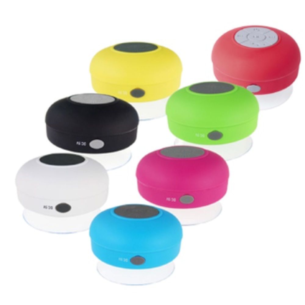BOCINA BLUETOOHT REDONDA ECONOMICA CON BLUETOOTH Y SPEAKER imagen