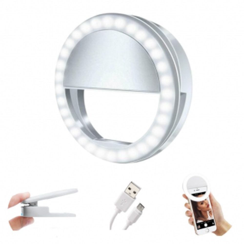 SELFIE ANILLO LUZ LED CLIP LED CELULAR imagen