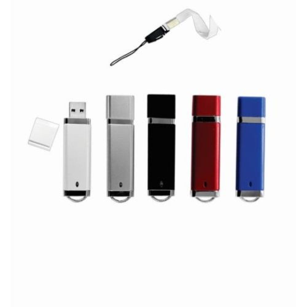 USB LUXURY DE 16GB COLOR PLATA, ROJA, AZUL Y NEGRO imagen