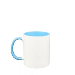 TAZA INTERIOR CON ASA COLORES AZUL CLARO