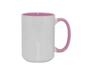 TAZA BICOLOR 15OZ ROSA