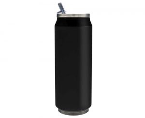 TERMO ACERO LATA FORO 500ML NEGRO MATE