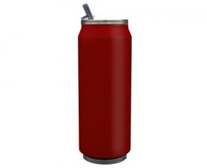 TERMO ACERO LATA FORO 500ML ROJO MATE