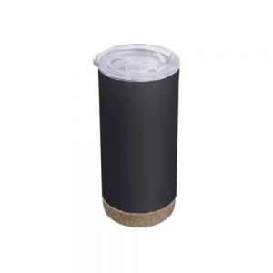 TERMO ACERO BASE CORCHO NEVADA 17OZ NEGRO MATE