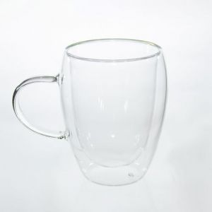 Taza de cristal doble pared de 350 ml.Mod Laas