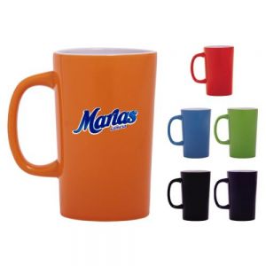 TAZA CÓNICA BICOLOR 15 OZ    Tarro cónico bicolor acabado brillante con interior blanco. CAP. 15 OZ. Venta en Múltiplos de 12.