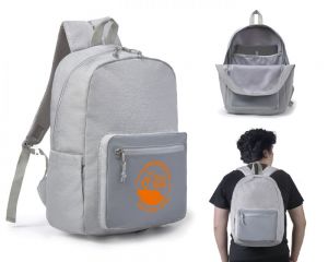 MOCHILA TEXTURIZADA DARWIN   Mochila con tejido texturizado, cuenta con doble cierre en la cubierta principal, interior con forro cosido y espacio para laptop (16 pulgadas), compartimento frontal con textura y cierre, compartimento lateral con resorte, respaldo y tirantes ajustables acolchados. cuenta con asa para transportar.