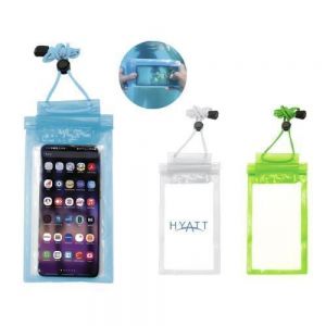 FUNDA HERMETICA PARA CELULAR  MAR    Funda a prueba de agua con 3 cierres herméticos y tira de pegol, con cinta para colgar y broche ajustable. A través de la superficie de la funda puedes utilizar el teléfono desde el exterior.