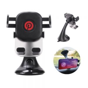Soporte para celular ajustable ideal para automóvil con cabezal de rotación 360°, cuenta con perilla para armar, rejillas ajustables con gomas antiderrapantes, abrazaderas y seguro de bloqueo con ventosa en la parte de la base para sujetar en tableros y parabrisas. Presentación: Caja en color blanco.