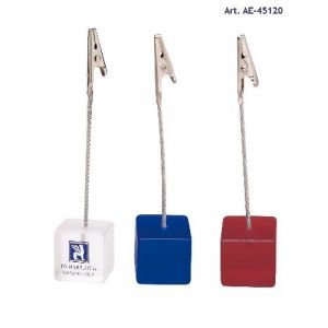 Porta notas de resina con pinza caimán